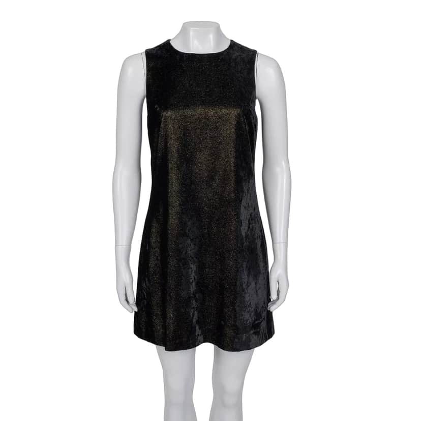 Versace Vintage Versace Versus Black Fitted Dress - Size 44/L Pre-owned Black Good condition - Front View