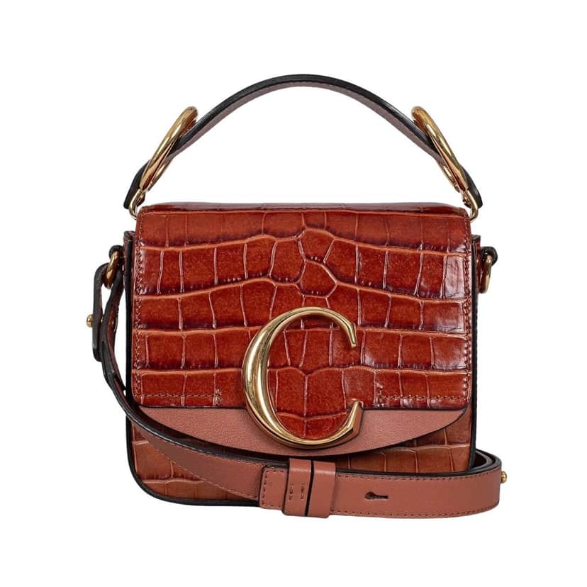 Chloé Chloe C Mini Crossbody Brown Leather Bag Pre-owned Brown Leather Good condition - Front View