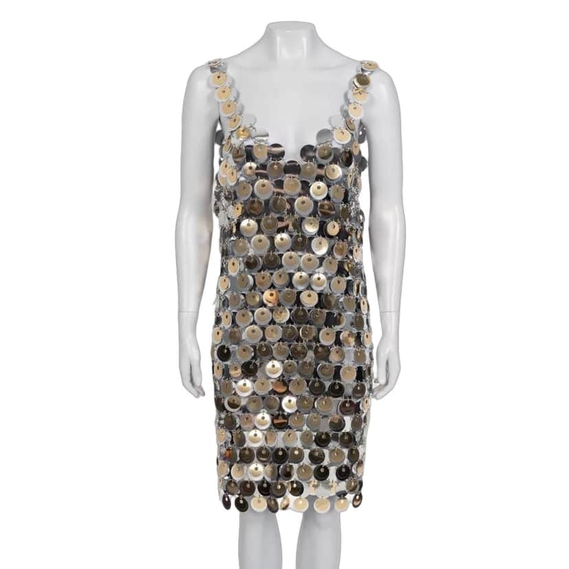 Paco Rabanne Stunning Paco Rabanne x H&M Silver Metal Dress - Size XL Pre-owned Silver Good condition - Front View