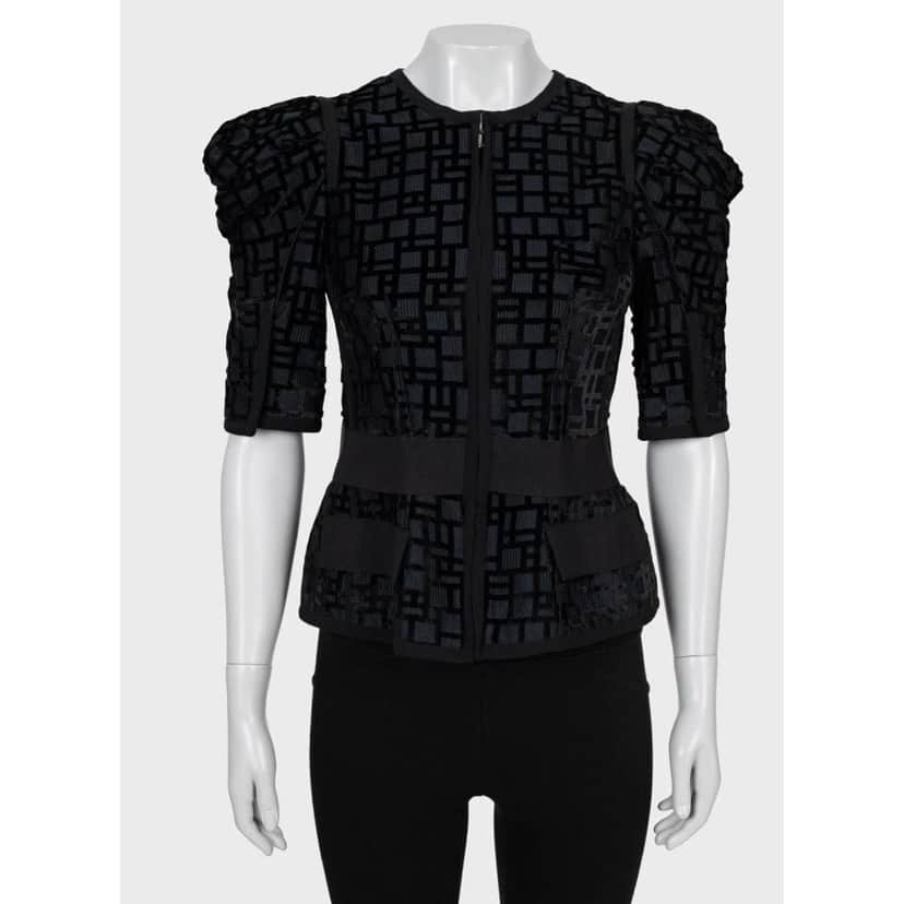 Dolce & Gabbana NWOT Stunning Dolce & Gabbana Black Silk Fitted Jacket Sz.40 Pre-owned Black Silk Never worn - Front View