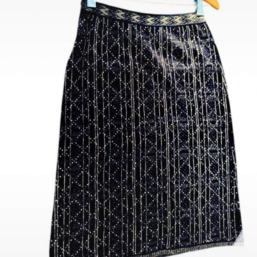 Chanel Métiers D Art Skirt Black Wool Very good condition - Front View
