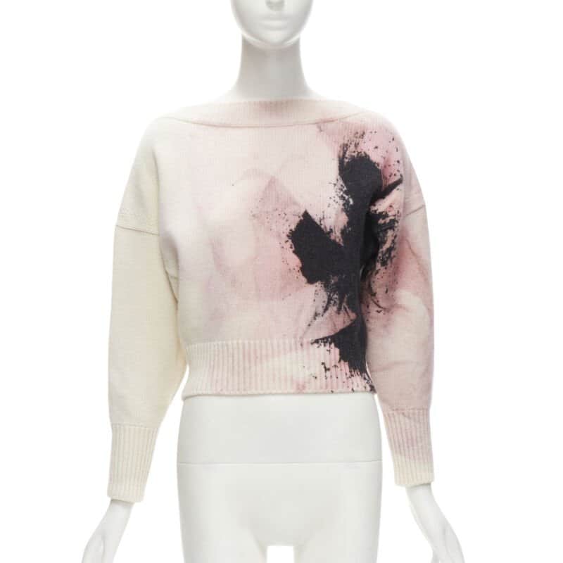 Alexander McQueen Anemone Sweater Beige Wool Never worn - Front View