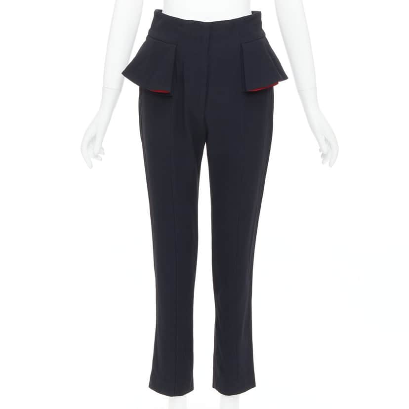Alexander McQueen Leather Legging Pants Black Very good condition - Front View
