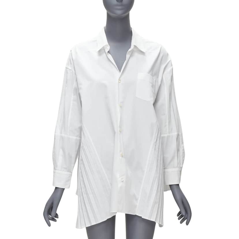 Junya Watanabe Accordion Pleat Shirt White Polyester Never worn - Front View