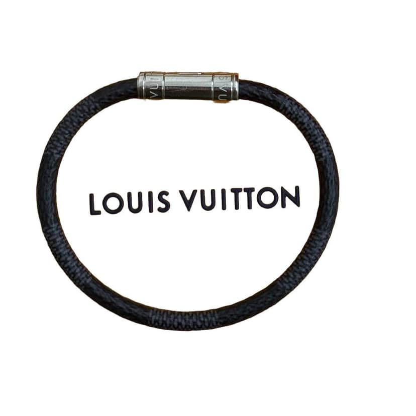 Louis Vuitton Keep It Bracelet Black Canvas Never worn, with tag - Front View