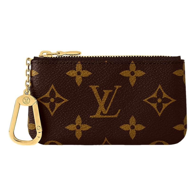 Louis Vuitton Louis Vuitton Monogram Coated Canvas Key Pouch Brown Brown Canvas Good condition - Front View