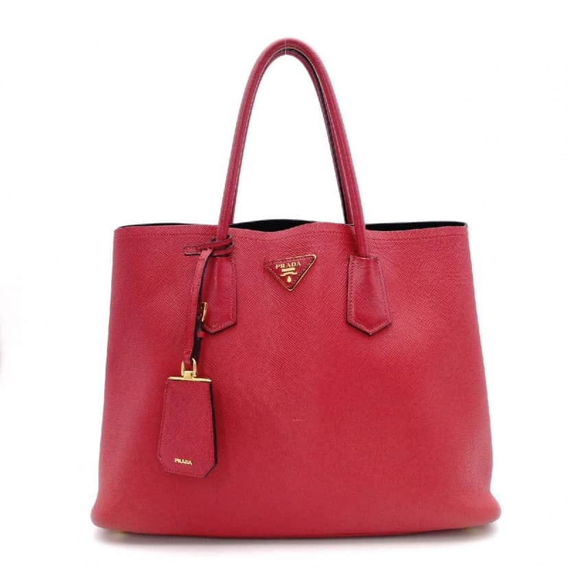 Prada Prada Saffiano Leather Tote Red Leather Very good condition - Front View