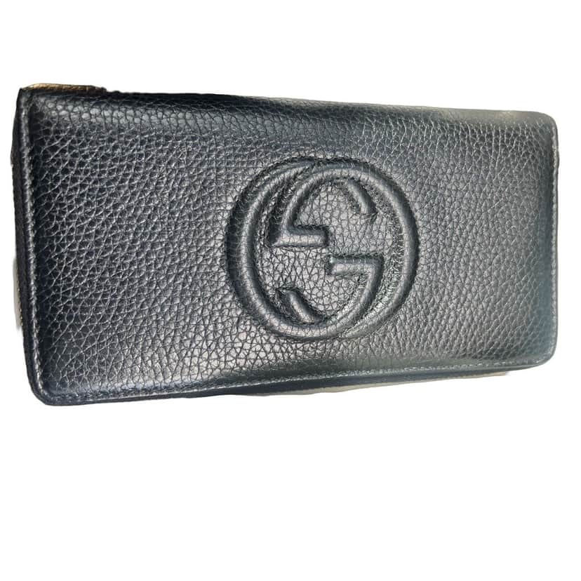 Gucci Lightly Used Gucci Wallet Black Leather Very good condition - Front View