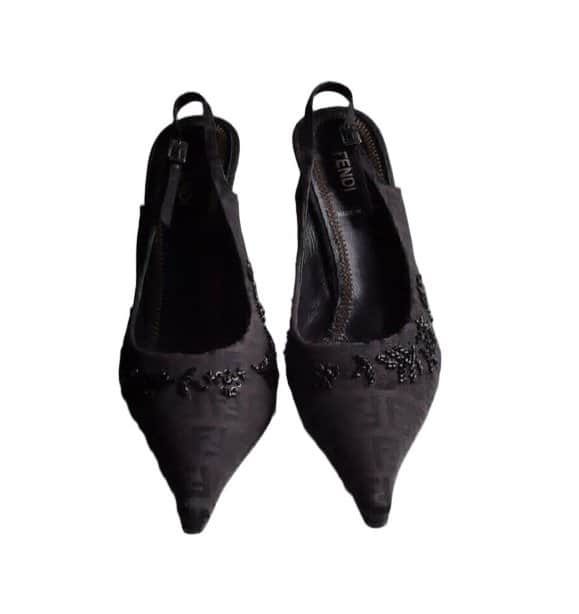 Fendi Heels Blue Cotton Very good condition - Front View