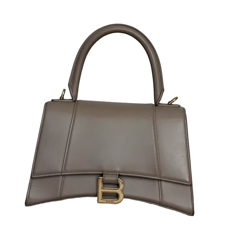 Balenciaga Hourglass Small Beige Leather Very good condition - Front View
