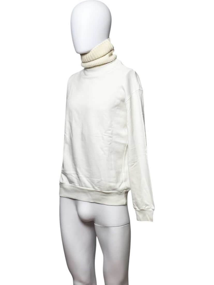Dries Van Noten Wool Turtleneck Hoodie White Cotton Very good condition - Front View