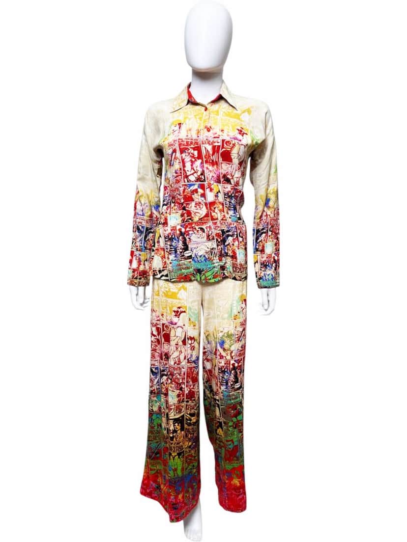 Jean Paul Gaultier Comics MultiColor Silk Very good condition - Front View