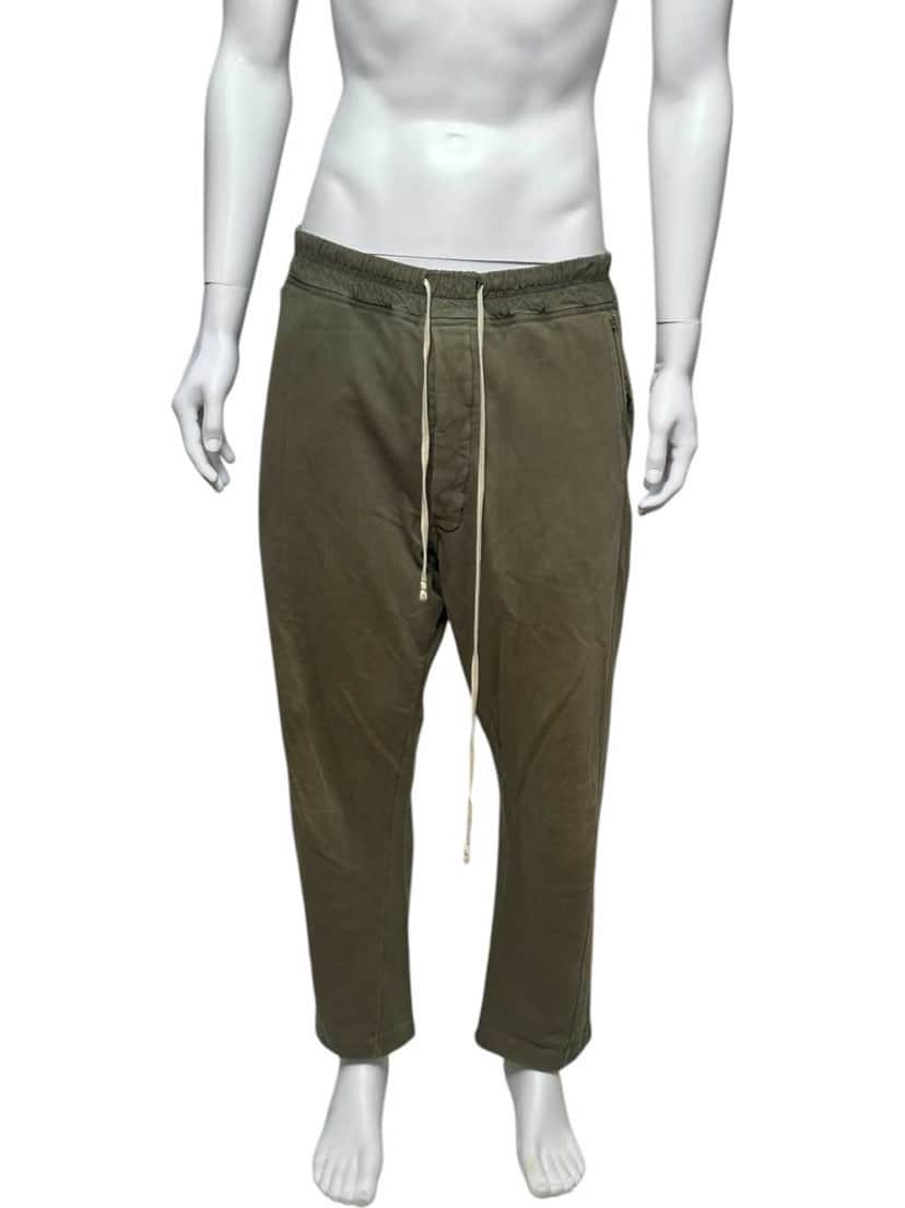Rick Owens Chacki Sweatpants Green Cotton Very good condition - Front View
