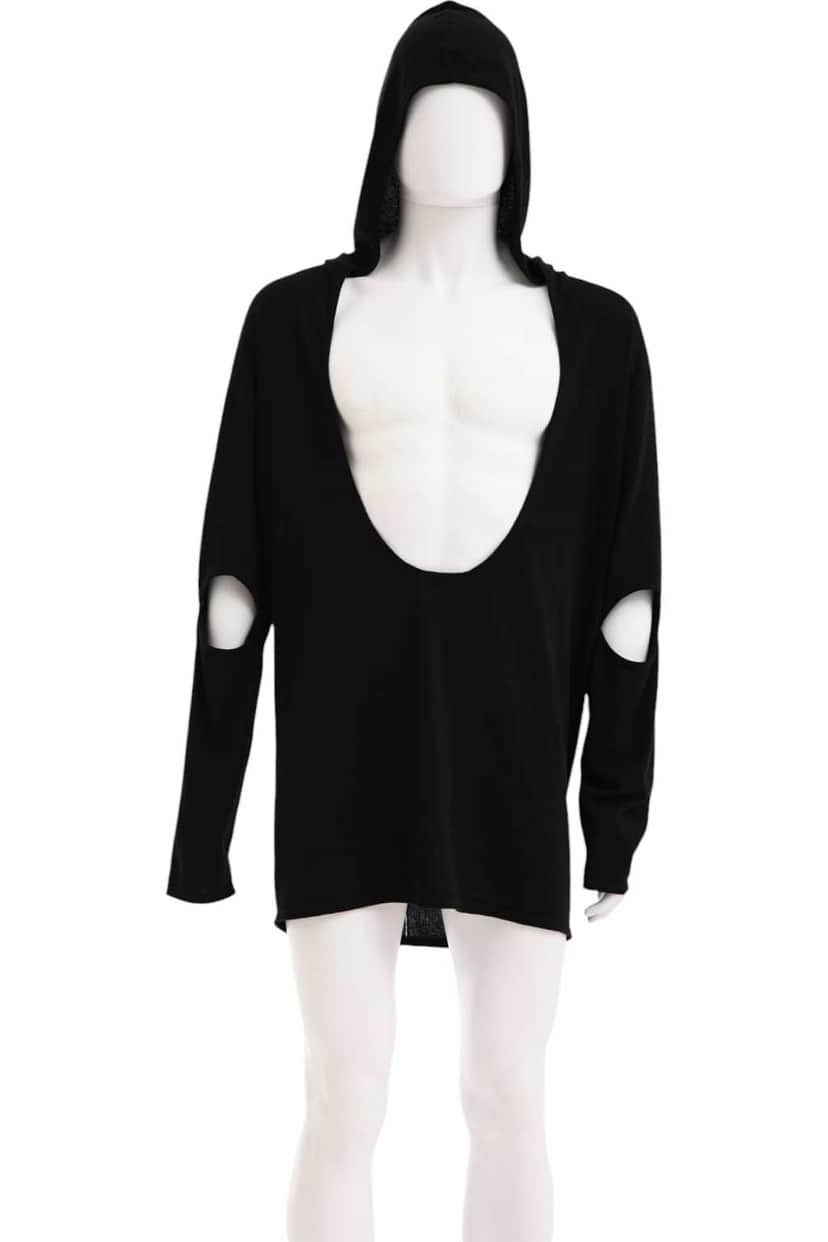 Givenchy Boat Neck Black Hoodie Black Cotton Very good condition - Front View