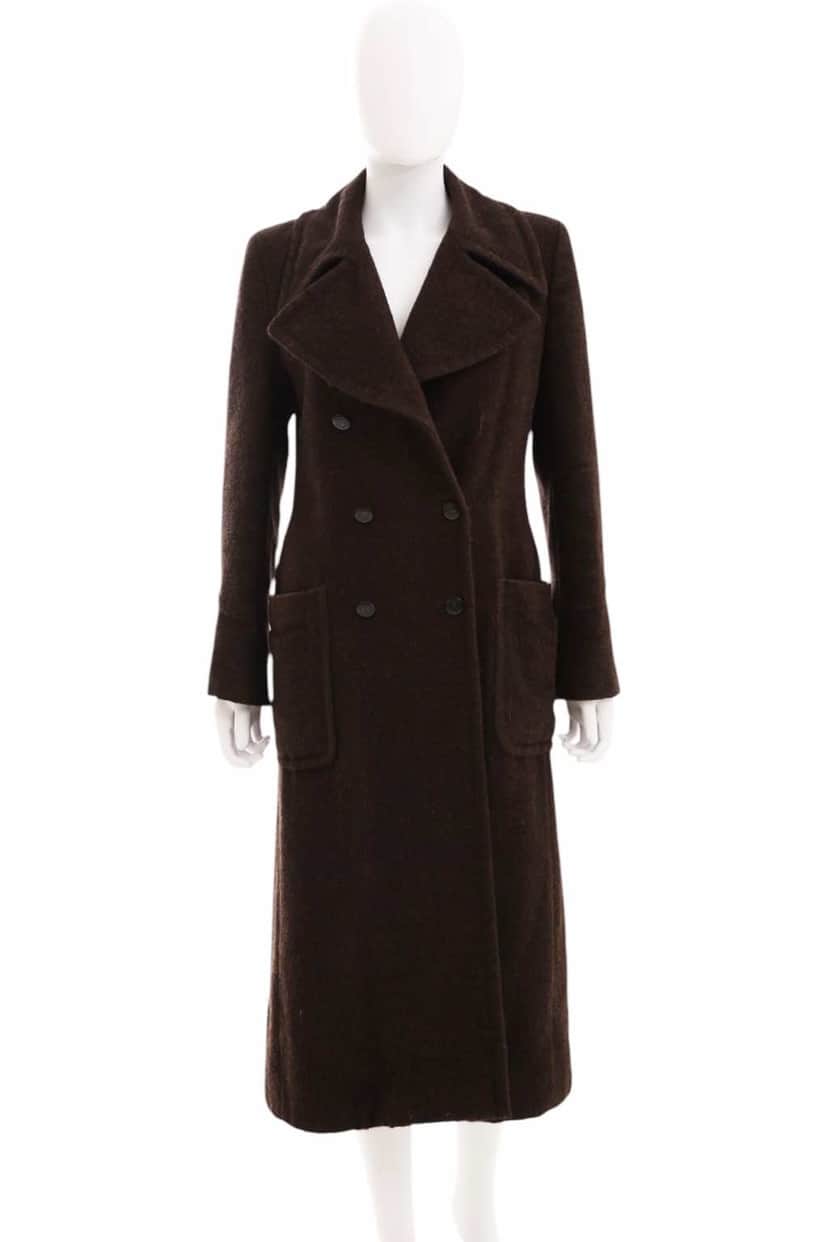 Gucci Brown Wool Coat Brown Wool Very good condition - Front View
