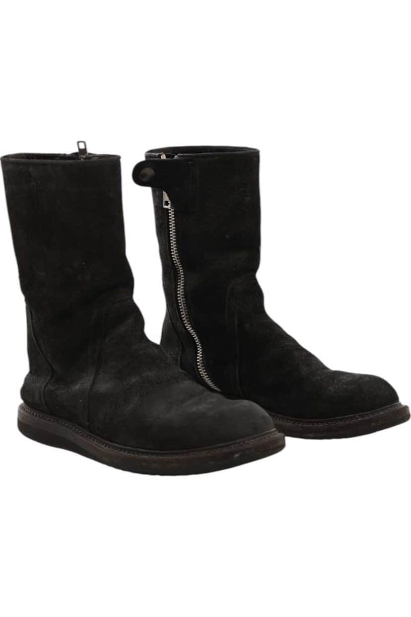Rick Owens LIMO Black Creeper Boots Black Suede Very good condition - Front View