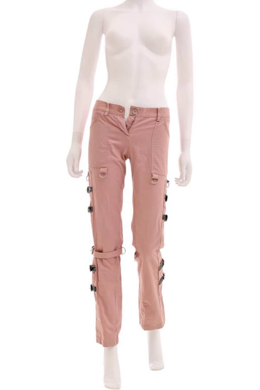 Dolce & Gabbana SEX Bondage Belted Pink Pants Pink Cotton Very good condition - Front View