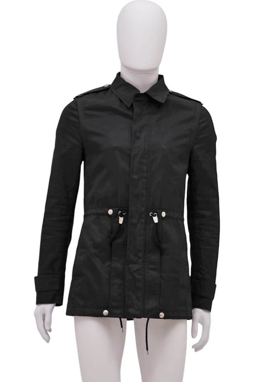 Dior Homme Military Zipped Black Coat Black Cotton Very good condition - Front View