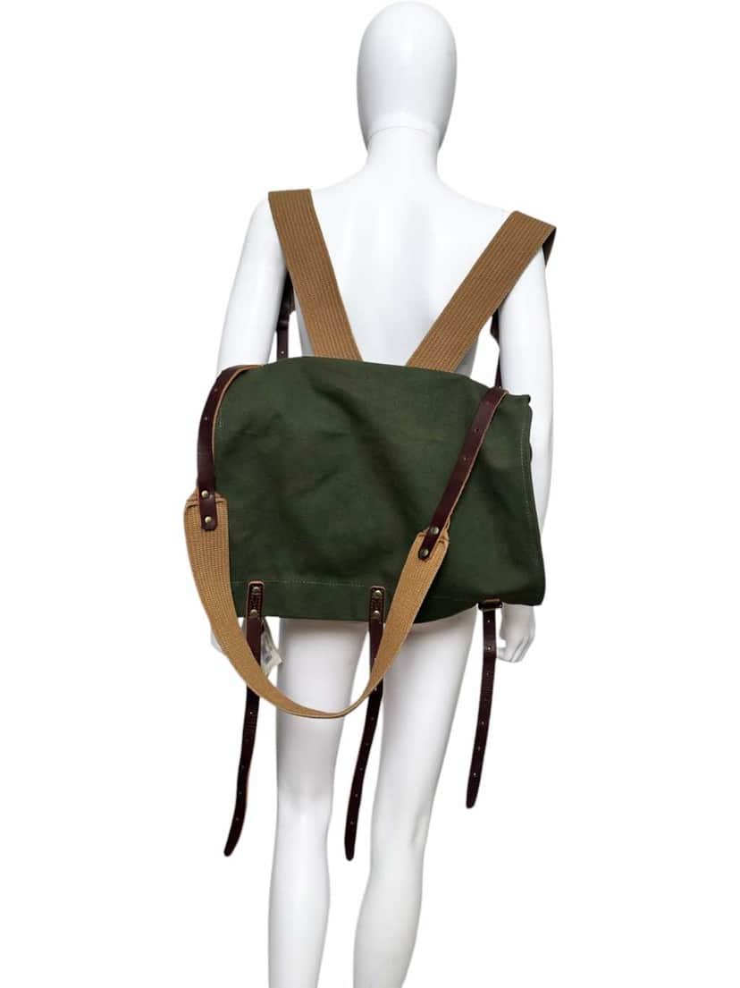 Woolrich Woolen Mills Miliraty Vintage backpack Green Cotton Very good condition - Front View