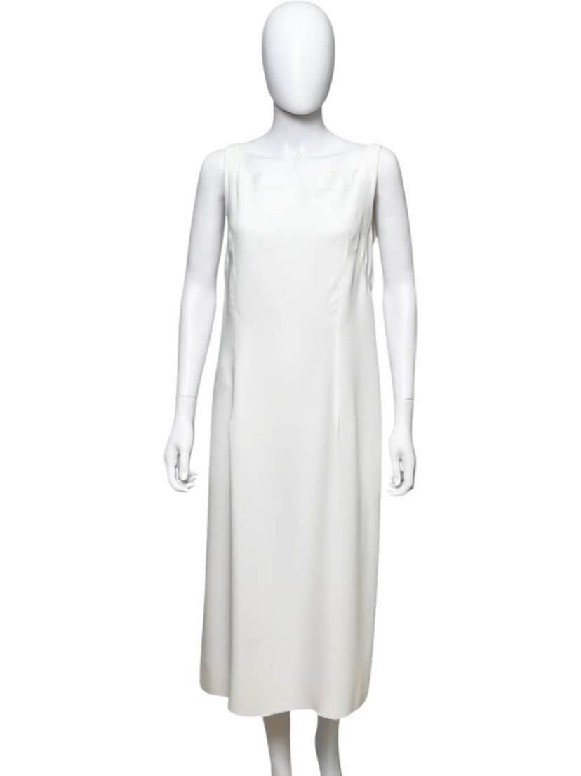 Maison Martin Margiela Sleevless Zipped Dress White Cotton Very good condition - Front View