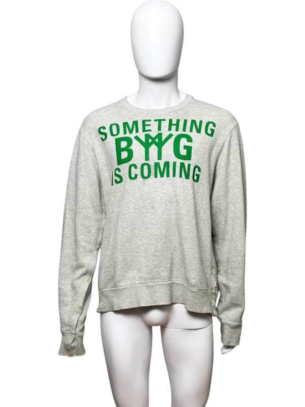 Walter Van Beirendonck Grey "Something Big Is Coming" Crewneck Grey Cotton Very good condition - Front View