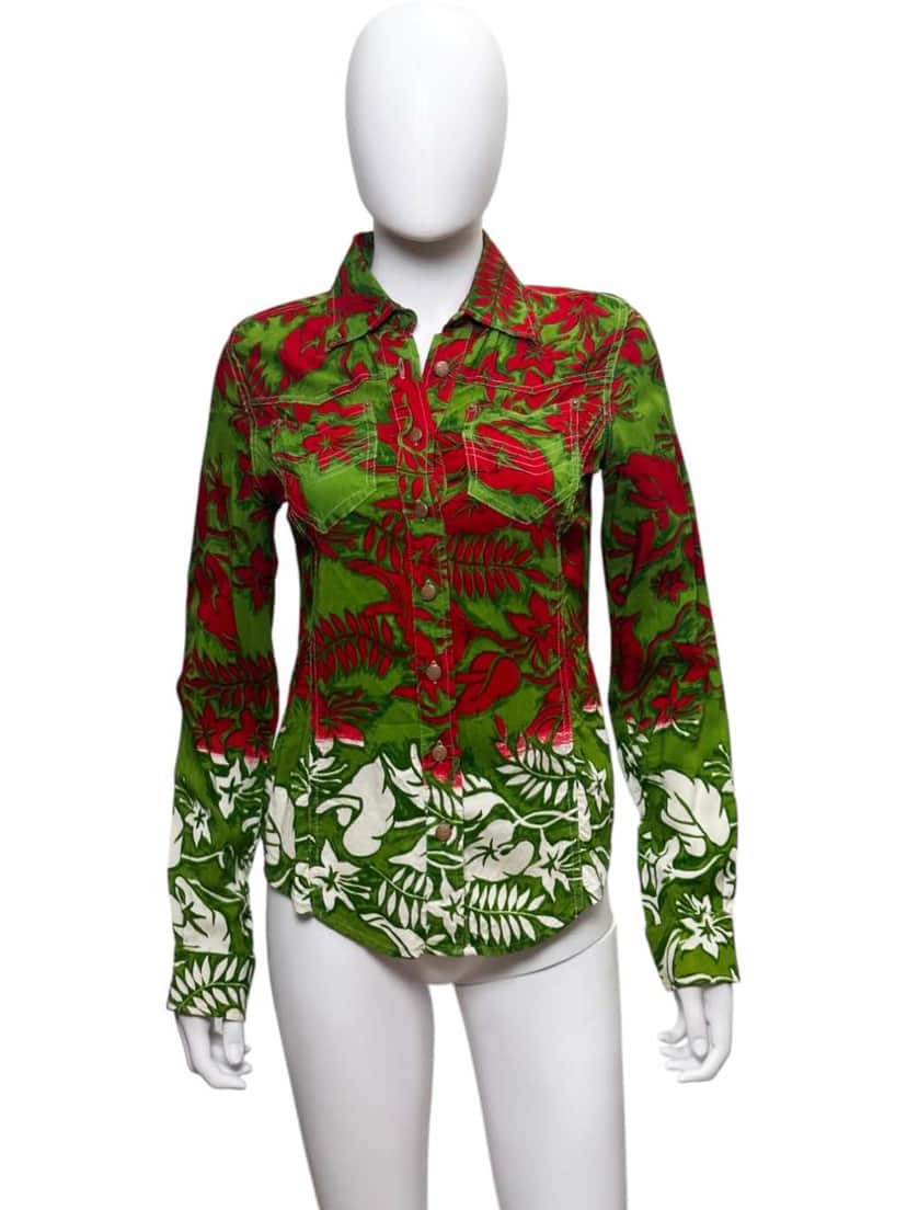 Jean Paul Gaultier Graphic Print Button Up Shirt MultiColor Cotton Very good condition - Front View
