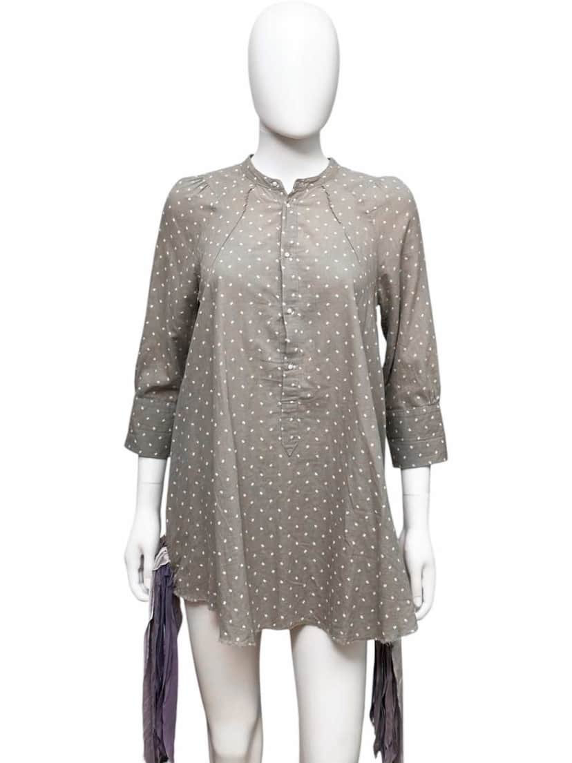 Undercover Pois Fringe Shirt Grey Cotton Very good condition - Front View