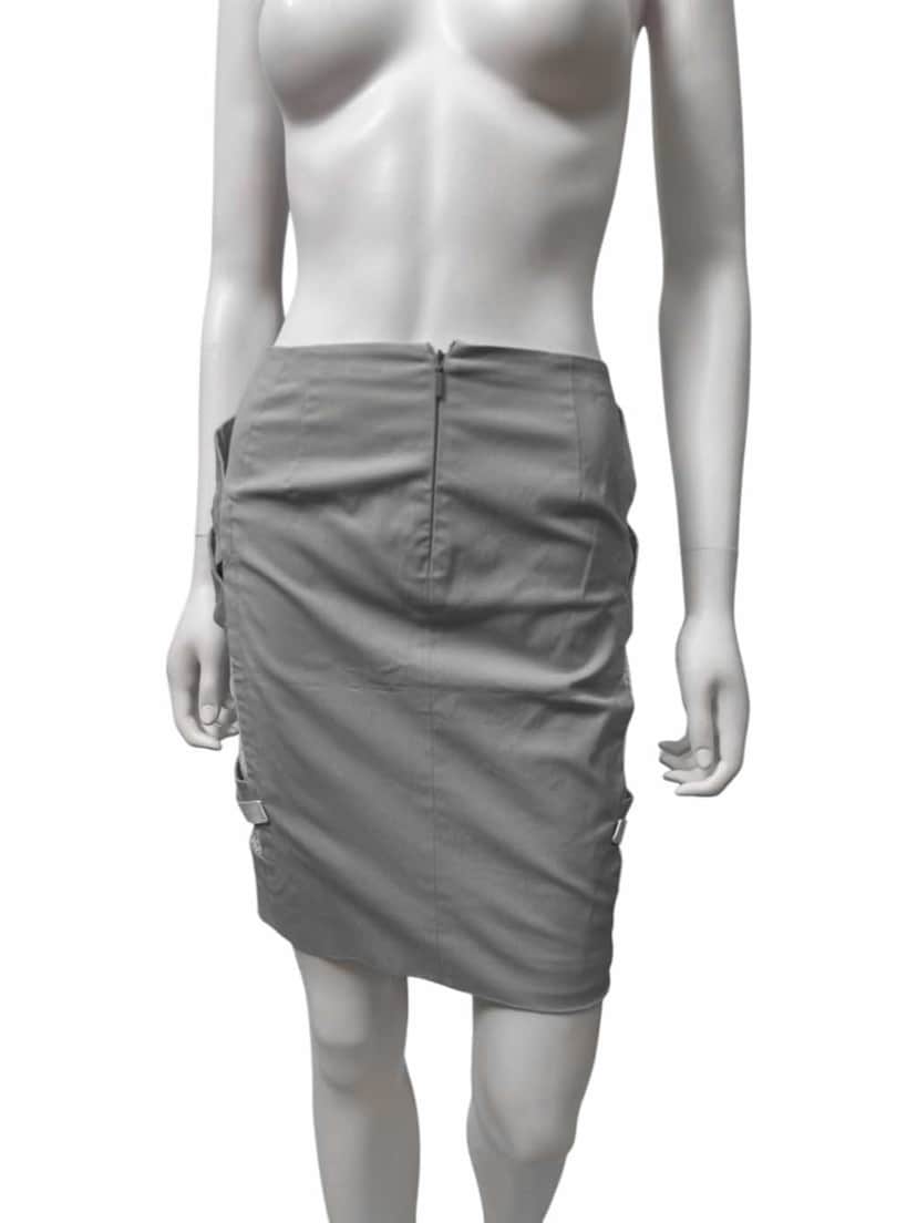 Gucci Bondage Grey Skirt Grey Cotton Very good condition - Front View