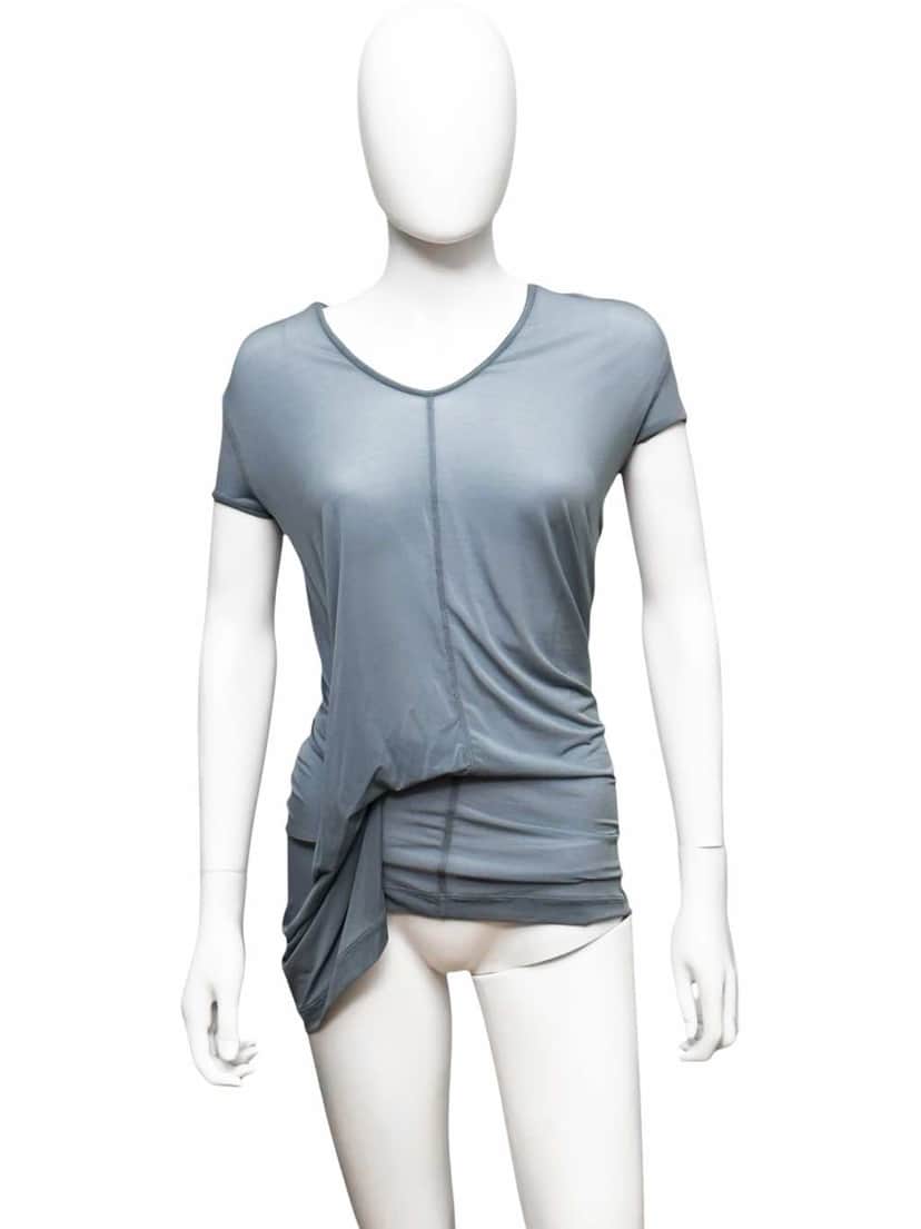 Rick Owens Asymmetric Blue Silk Very good condition - Front View