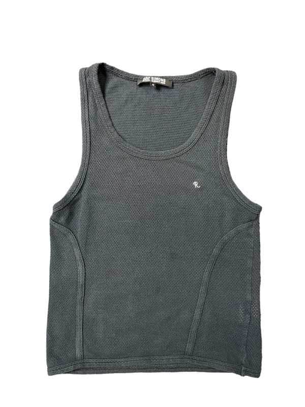 Raf Simons Honeycomb Black Tank Top Black Cotton Very good condition - Front View