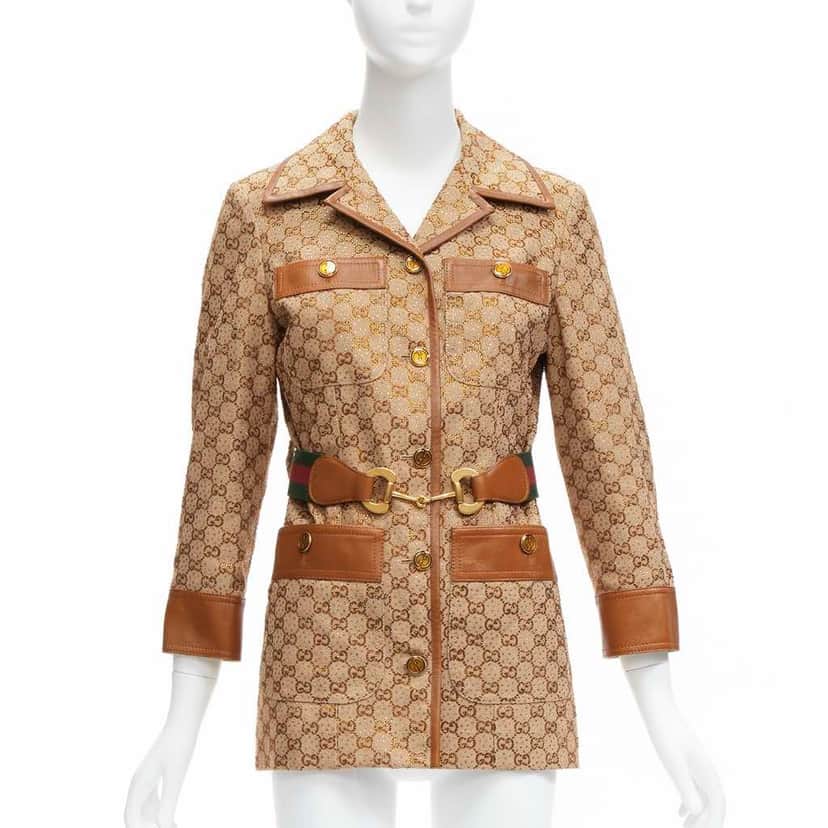 Gucci Aria Brown Cotton Very good condition - Front View