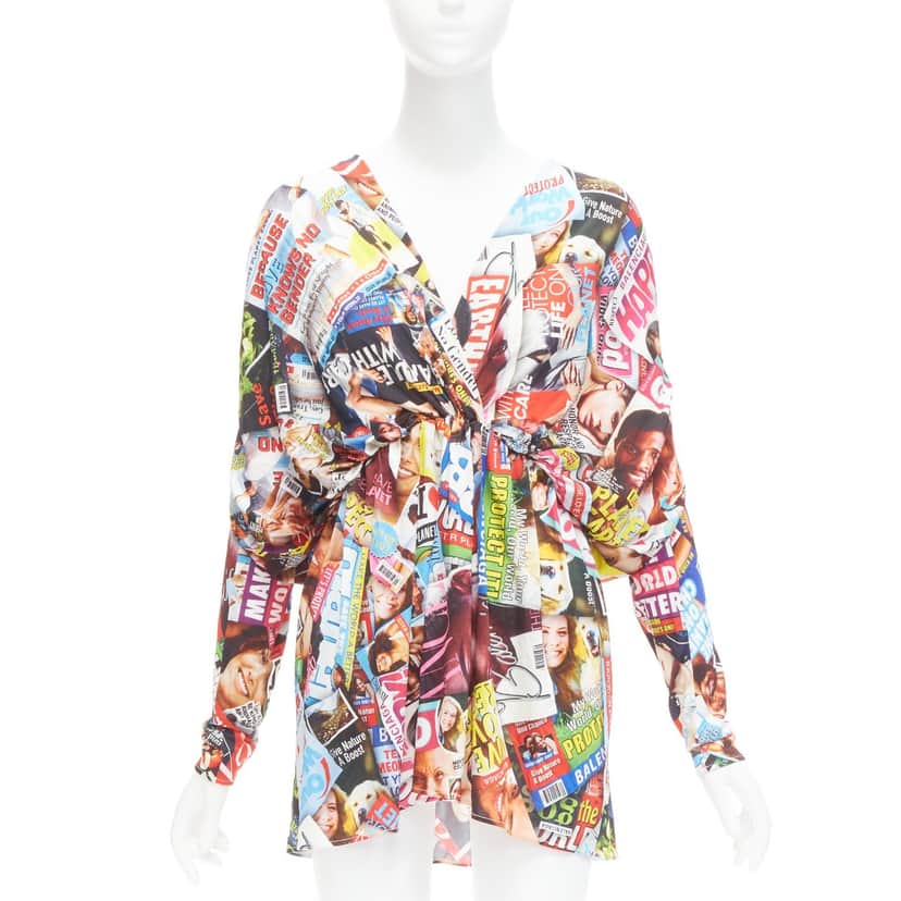 Balenciaga Cover Girl Dress MultiColor Viscose Never worn - Front View