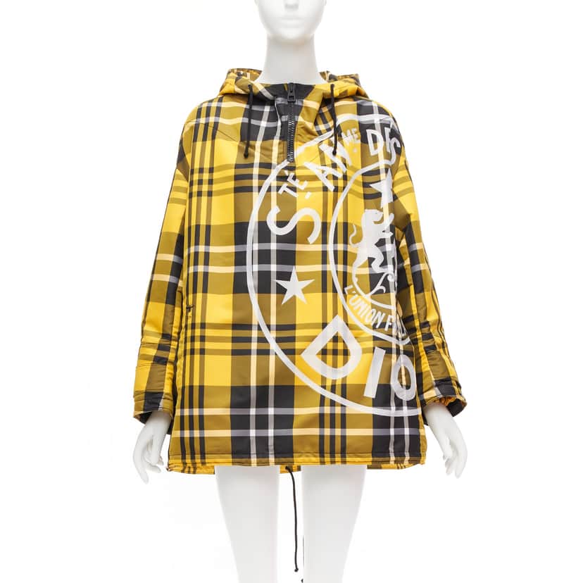 Christian Dior Tartan Nylon Popover Yellow Polyester Never worn - Front View