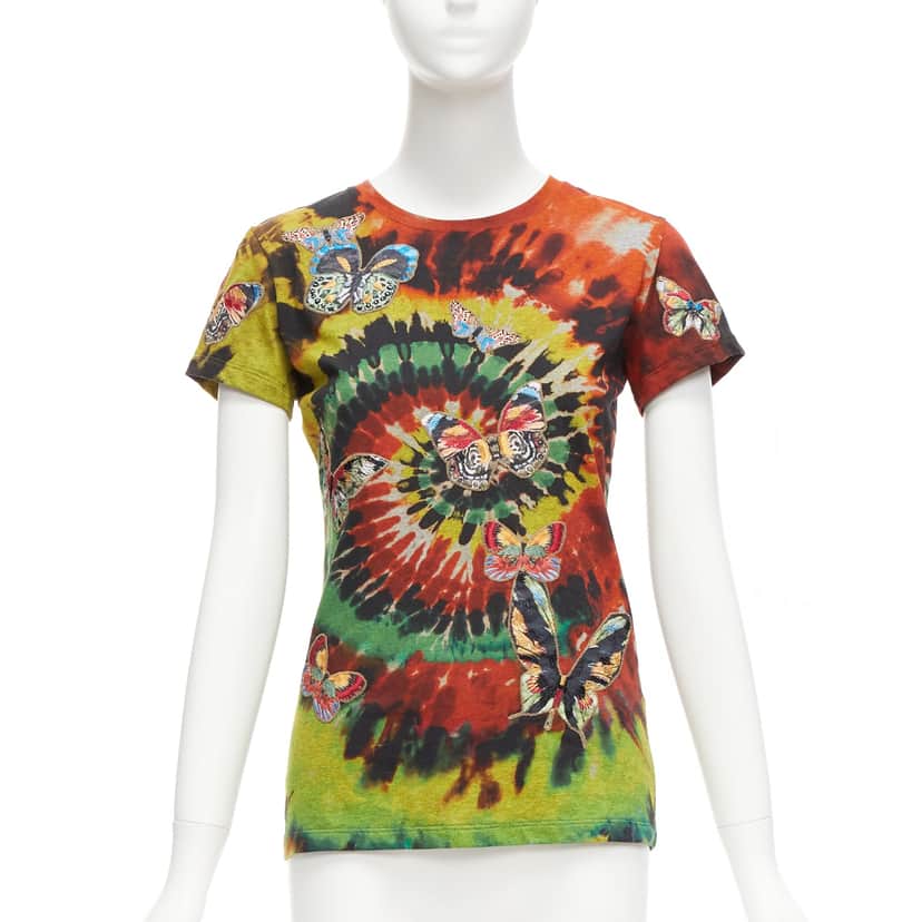 Valentino Garavani Tie Dye Butterfly Shirt MultiColor Cotton Never worn - Front View
