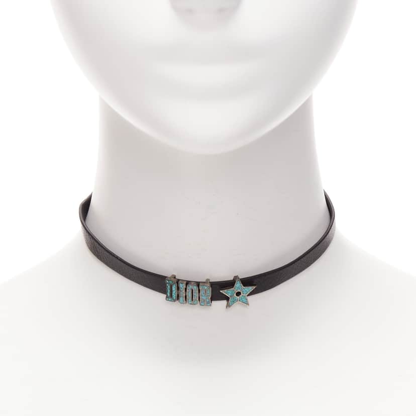 Dior Marble Star Choker Black Metal Very good condition - Front View