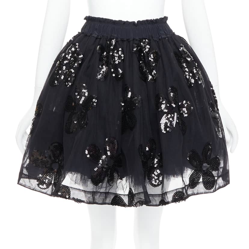Simone Rocha Floral Tutu Skirt Black Never worn - Front View