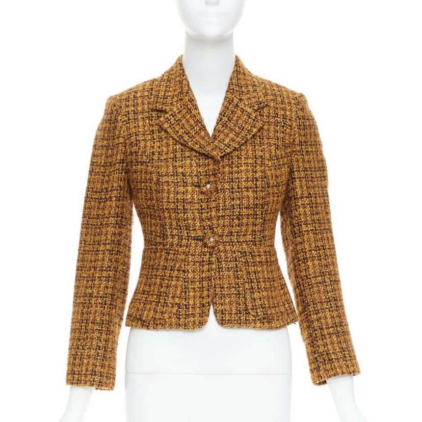 Versace Boucle Hook Jacket Yellow Good condition - Front View