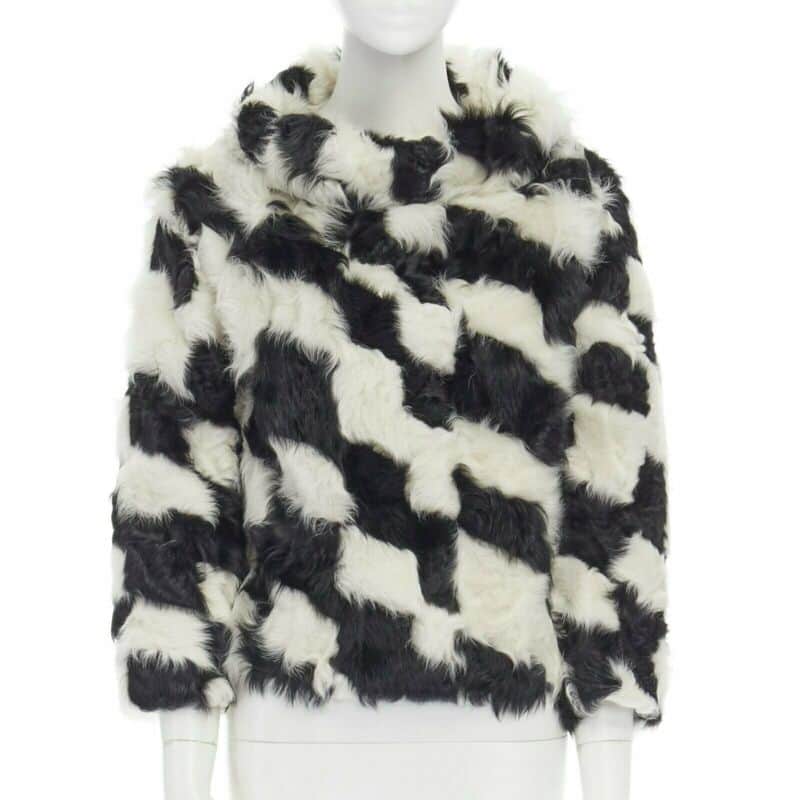 Dries Van Noten Goat Fur Boxy Sweater Black Fur Very good condition - Front View