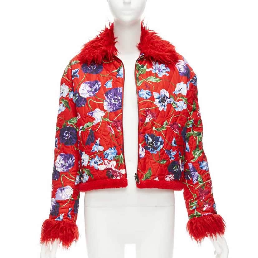 Kenzo Reversible Purple Crop Jacket Red Polyester Never worn - Front View