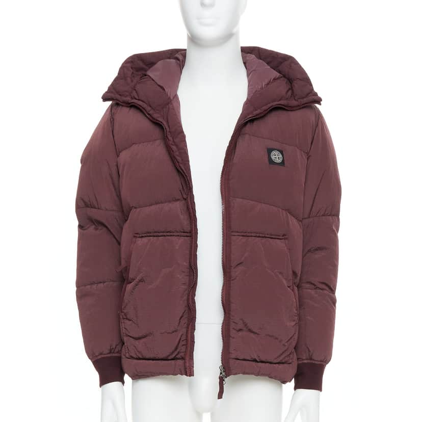 Stone Island Purple Down Puffer Jacket Purple Never worn - Front View