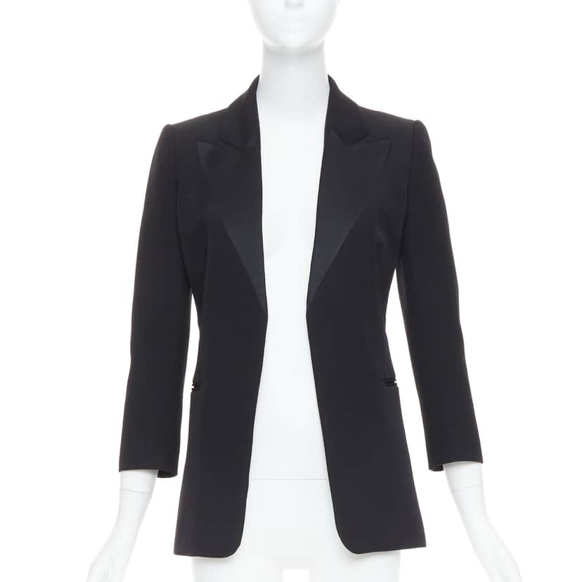 Lanvin Geometric Blazer Black Wool Very good condition - Front View