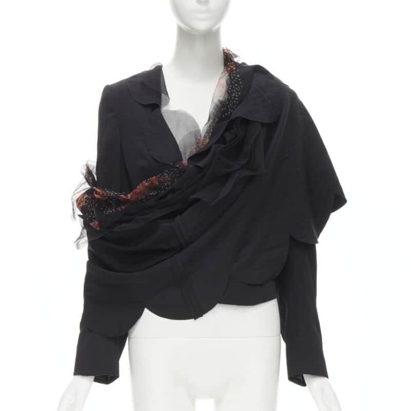 Comme Des Garcons Rose Tulle Blazer Black Polyester Never worn - Front View