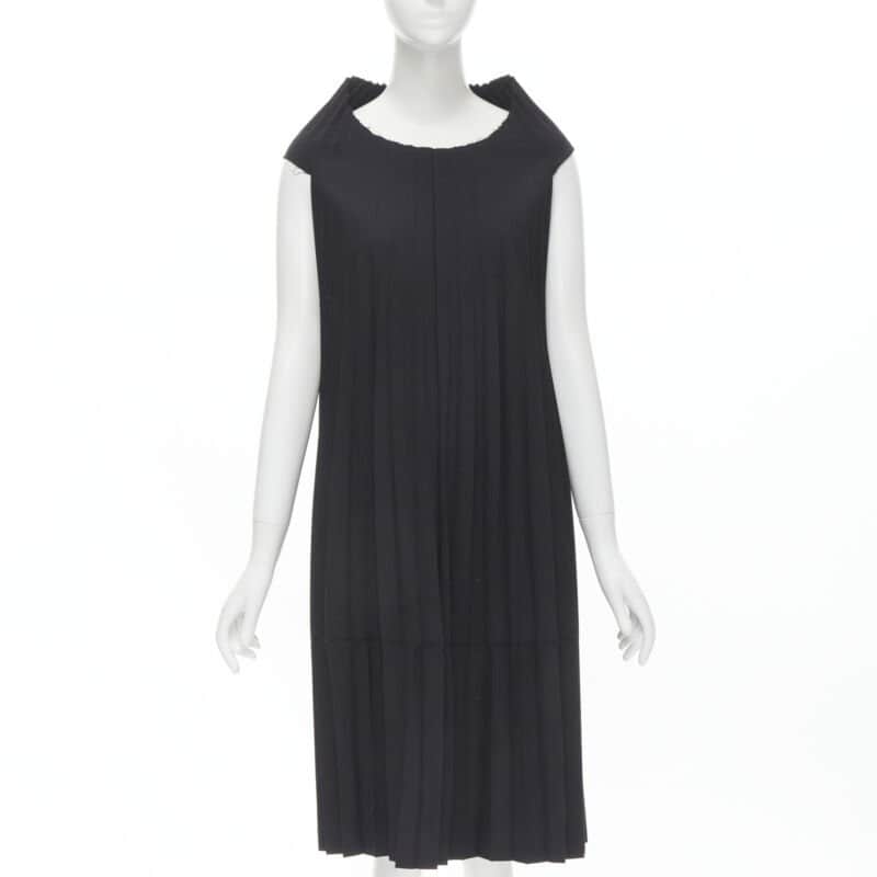 Junya Watanabe Accordion Dress Black Cotton Never worn - Front View