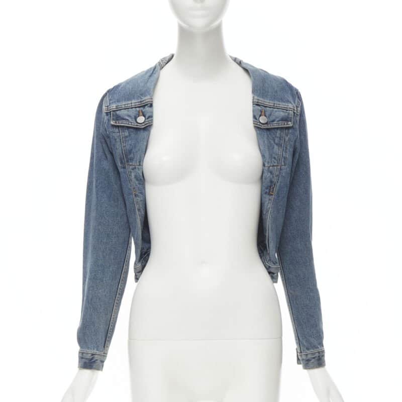 Maison Martin Margiela Denim Pinched Collar Jacket Blue Never worn - Front View