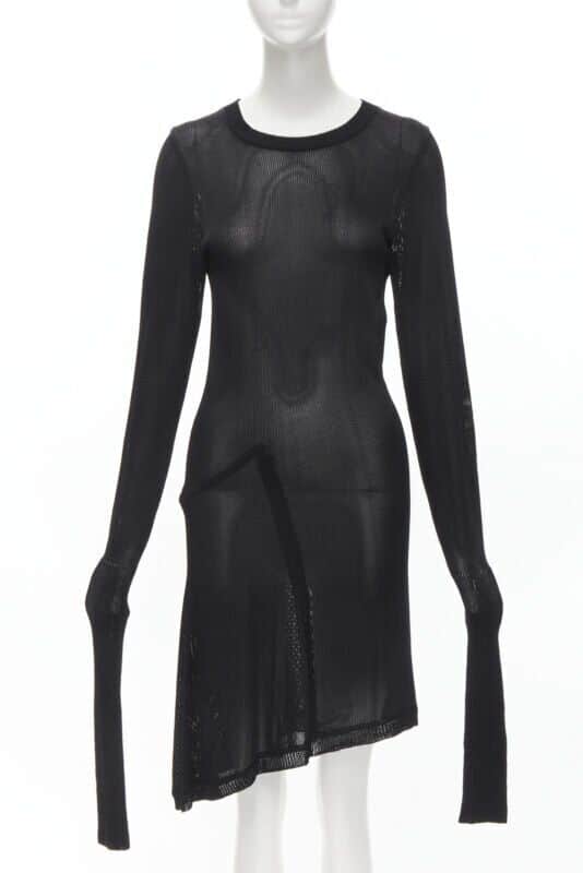 Comme Des Garcons Angular Sweater Dress Black Polyester Never worn - Front View