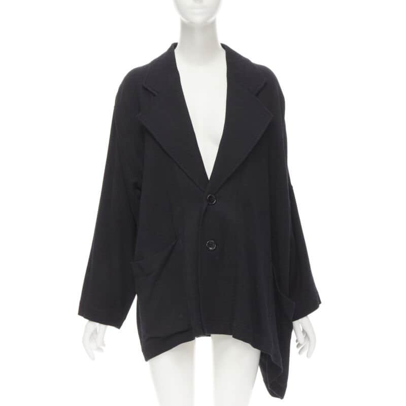 Comme Des Garcons Wide Cut Blazer Black Wool Never worn - Front View