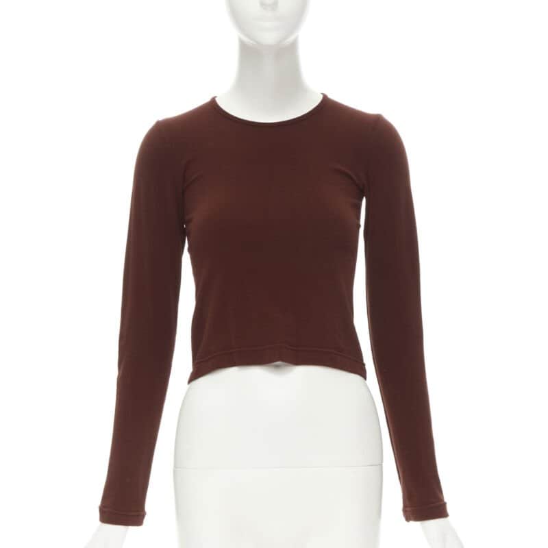 Comme Des Garcons Crew Knit Top Brown Never worn - Front View