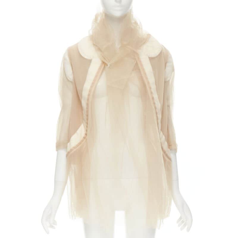 Comme Des Garcons Tulle Inside Jacket Beige Very good condition - Front View