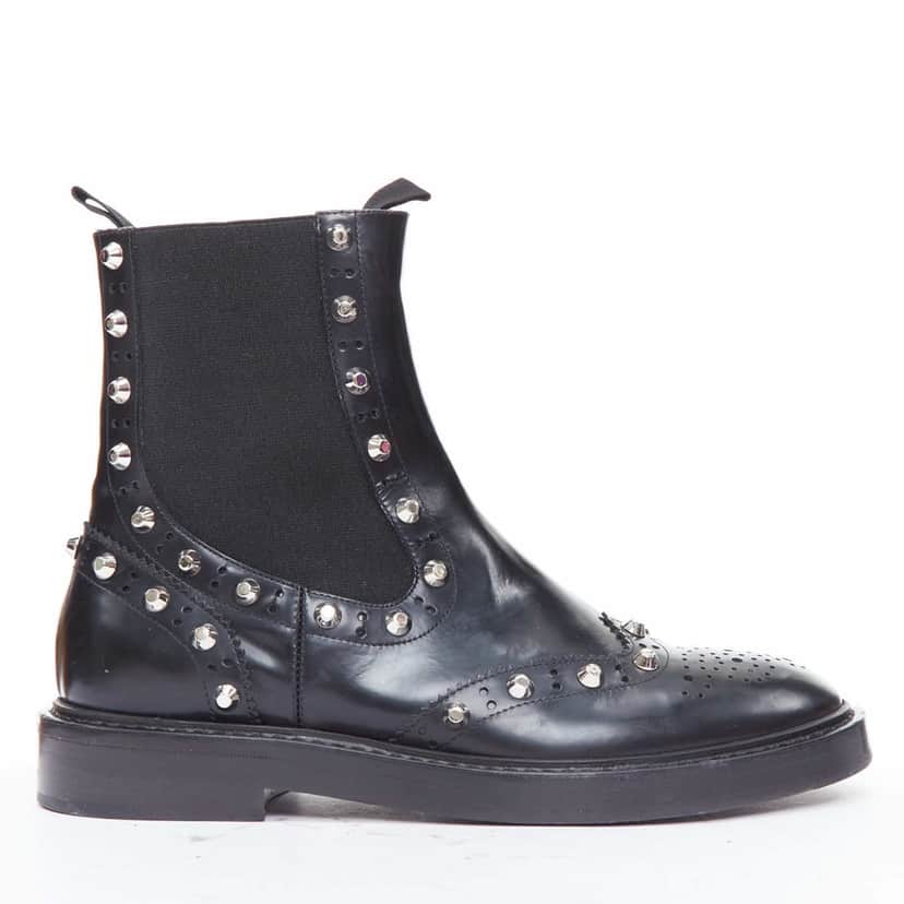 Balenciaga Washed Leather Zip Boots Black Leather Very good condition - Front View