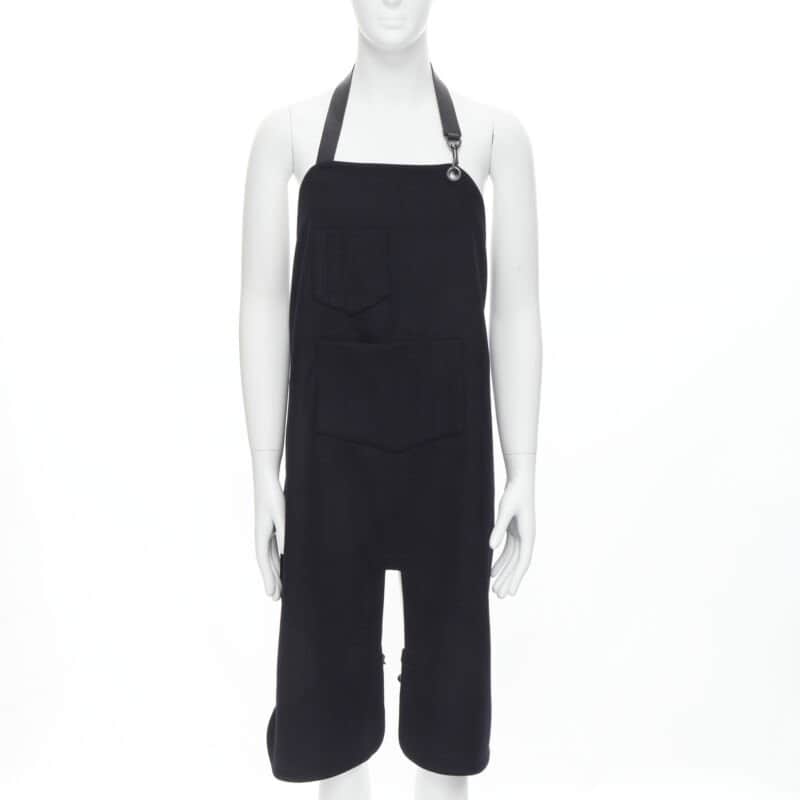Balenciaga Wool Apron Dungaree Black Wool Never worn - Front View